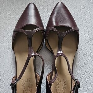 Naturalizer Women's Brown T-Strap Shoes